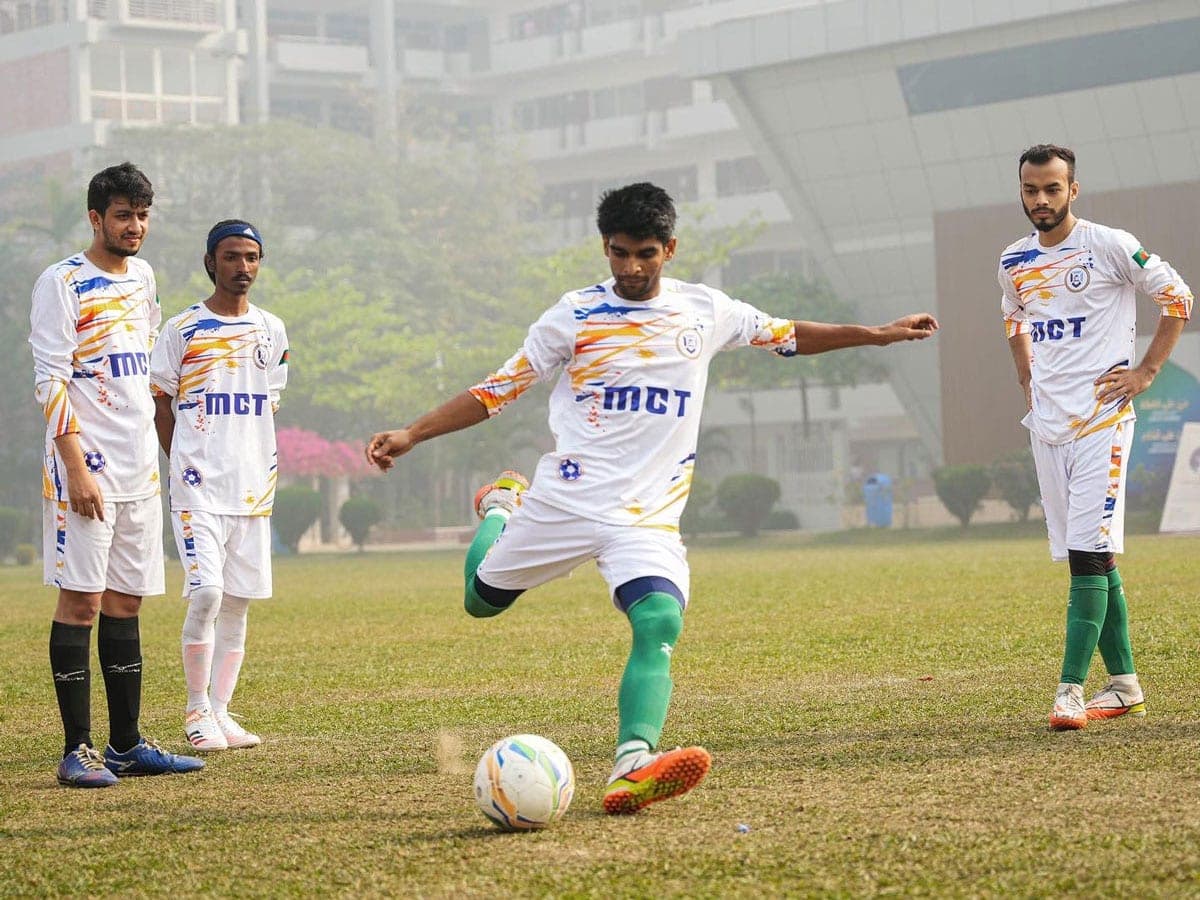 Ariful playing football